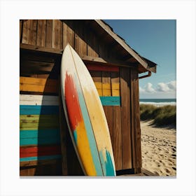 Surfboard On The Beach 5 Canvas Print