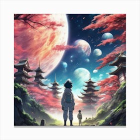 Boy In Space Canvas Print