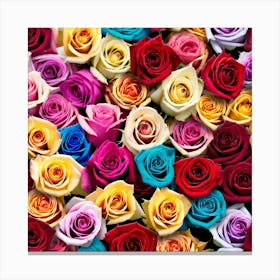 Colorful Roses Background 49 Canvas Print