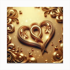 Golden Heart 1 Canvas Print