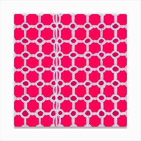 Pink tiles pattern art Canvas Print