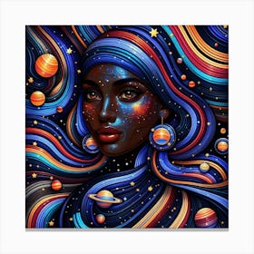 Aeloria Celestial Portrait Canvas Print