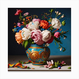 Flowers In A Vase Canvas Print