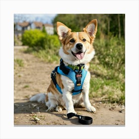 A Photo Of A Dog Leash Attached To A Dog S Collar 1 Canvas Print