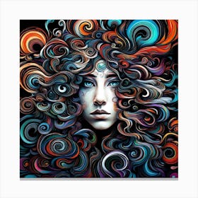 Psychedelic Woman Canvas Print