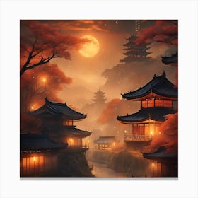 Japanese Village Canvas Print