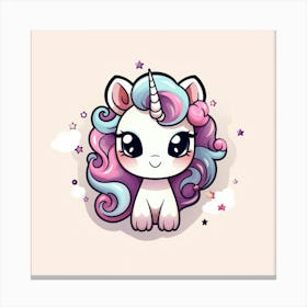 Cute Unicorn 666 Canvas Print