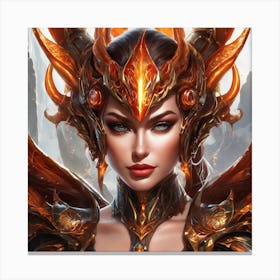 Demon Warrior ju Canvas Print