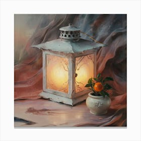 Lantern With Oranges Canvas Print