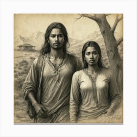 Man And A Woman Canvas Print