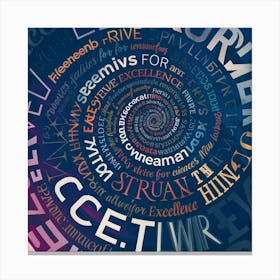 Word Cloud Canvas Print