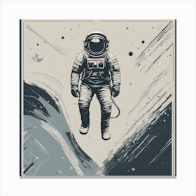 Astronaut In Space 9 Canvas Print