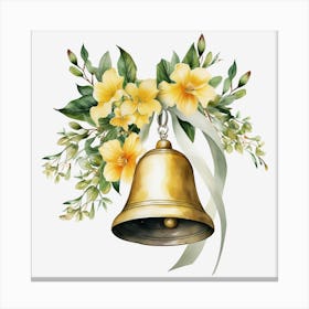 Bell With Yellow Flowers 2 Canvas Print