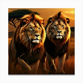 Serengeti National Park Lions Canvas Print