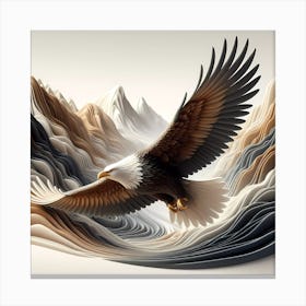 Eagle In Flight 1 Canvas Print