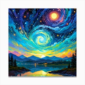 Night Sky With Stars 5 Canvas Print