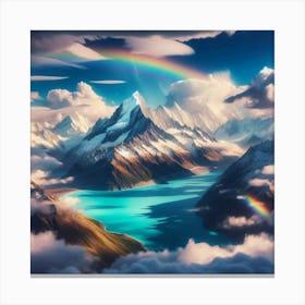 Rainbow Over Lake 1 Canvas Print