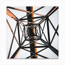 Top View Of A Power Pole Canvas Print