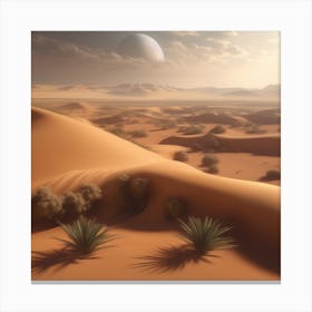 Sahara Countryside Peaceful Landscape Perfect Composition Beautiful Detailed Intricate Insanely De (31) Canvas Print