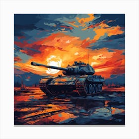 Sunset Tank Canvas Print