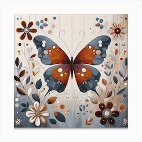Decorative Art Butterfly VI Canvas Print