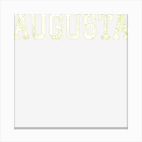 Augusta Vintage White Text Apparel Canvas Print