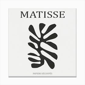 Black Leaf 01- Matisse Canvas Print