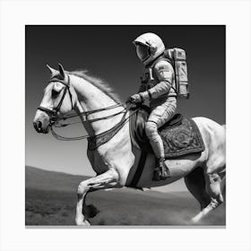 Astronaut Riding A Horse Canvas Print