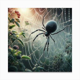 Black Widow Spider Canvas Print