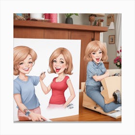 Caricature Portrait Canvas Print