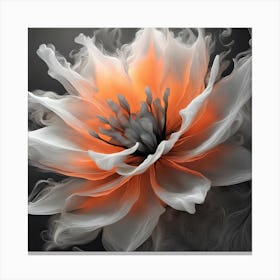 Flower In Smoke Canvas Print