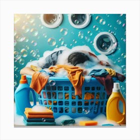 Laundry Basket 4 Canvas Print