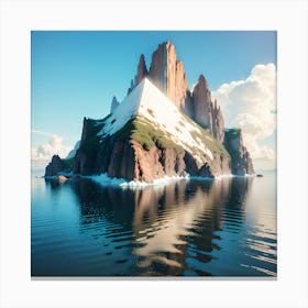 Iceberg In The Water Canvas Print