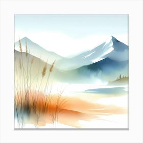 Watercolor Landscape Painting 28 Canvas Print