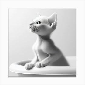 Kitten In A Bathtub 1 Canvas Print