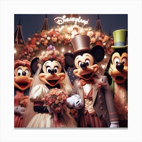 Wedding At Disneyland 1 Canvas Print