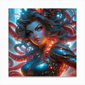 Octopus Girl nm Canvas Print