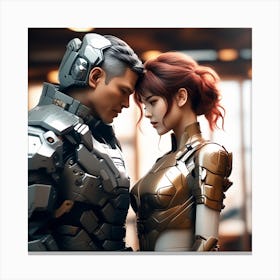 Robot Couple 9 Canvas Print