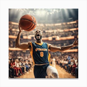 Basketball Player In Action 7 Canvas Print