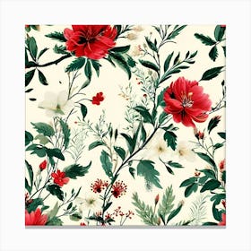 Seamless Floral Pattern 5 Canvas Print