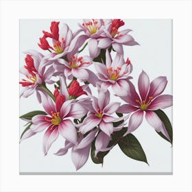 Pink Lilies myluckycharm Canvas Print