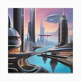 Futuristic City 6 Canvas Print