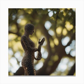 Woman Holding A Hand Canvas Print