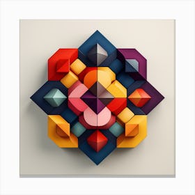Geometric Cubes Canvas Print