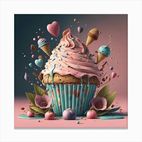 Cupcake Art Canvas Print