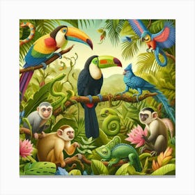 Tropical Jungle Canvas Print