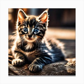 Kitten With Blue Eyes 1 Canvas Print