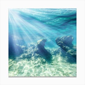 Underwater Light Rays Canvas Print