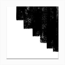 Abstract Black And White Grunge Painting vol. 1 Canvas Print