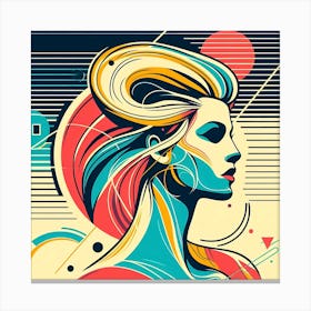 Abstract Portrait Of A Woman 1 Canvas Print